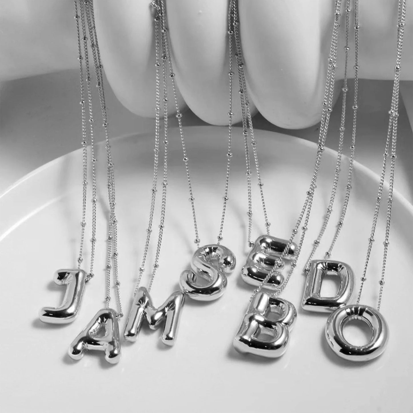 BubbleBling™: Bubble Letter Necklace